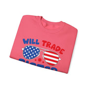 Funny Will Trade Sister for Firecrackers 4th of July USA Unisex Sweatshirt