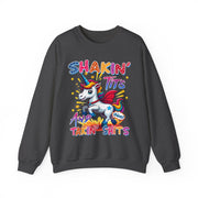 Funny Unicorn Shakin' Tits Takin Shits Adult Humor Sweatshirt Unisex Gift