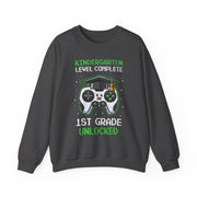 Kindergarten Graduation Gamer Sweatshirt 1st Grade Unlocked Gift for Boys Kids