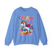 Funny Unicorn Shakin' Tits Takin Shits Adult Humor Sweatshirt Unisex Gift