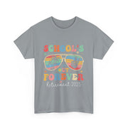 School's Out Forever Retired Teacher 2025 Groovy Retirement T-Shirt Unisex Gift
