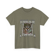 Funny Cat Meme T-Shirt Tummy Ache Survivor Gift for Unisex