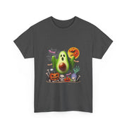 Avocado Horror Boo Ghost Halloween Vegan Cosplay Fruit T-Shirt - Unisex Apparel
