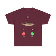Fish Calling T-Shirt – Funny Incoming Call Graphic Tee for Fishermen and Fishing Lovers with Humor