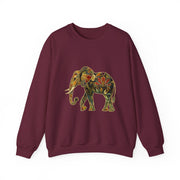 Beautiful Elephant Floral Flower Design Unisex Sweatshirt