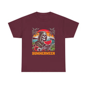 Funny Summerween Skeleton Tropical Beach Unisex T-Shirt
