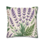 Classic Botanical Lavender & Fern Pillowcase for Home Decor