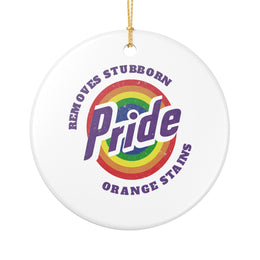 Pride Ceramic Ornament, Rainbow Pride Decor, Colorful Holiday Decoration, LGBTQ+ Gift, Home & Garden Charm