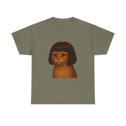 Funny Cat Bob Haircut Girl Meme T-Shirt - Unisex Apparel