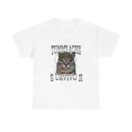 Funny Cat Meme T-Shirt Tummy Ache Survivor Gift for Unisex