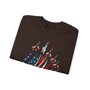 Patriotic USA Flag Fighter Jets Sweatshirt Gift for Fans
