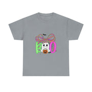 Coquette Bow Lace Boo Ghost Halloween T-Shirt for Women
