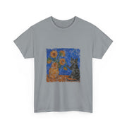 Van Gogh Black Cat Sunflowers T-Shirt - Funny Gift for Cat Parents