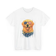 American Flag Golden Retriever 4th of July T-Shirt - Unisex Apparel