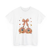 Coquette Bow Lace Pumpkin Thanksgiving Women's T-Shirt
