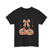 Coquette Bow Lace Pumpkin Thanksgiving Women's T-Shirt