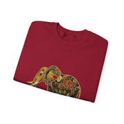 Beautiful Elephant Floral Flower Design Unisex Sweatshirt
