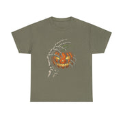Skeleton Hand Pumpkin Halloween T-Shirt - Unisex Apparel