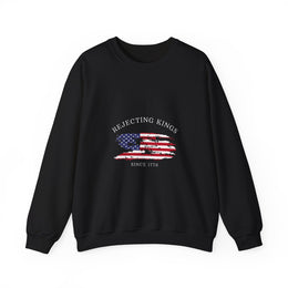 Funny Rejecting Kings Since 1776 Democracy America US Flag Sweatshirt - Unisex Apparel
