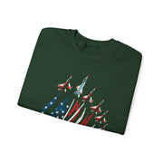 Patriotic USA Flag Fighter Jets Sweatshirt Gift for Fans