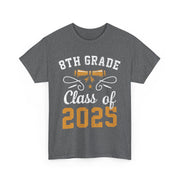 8th Grade Class of 2025 Graduation T-Shirt – Proud Graduate Tee with School Year Print for Students