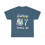 Roller Skating 7th Birthday Party T-Shirt Gift for Her