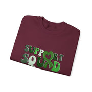 Groovy Support Squad Green Ribbon Liver Cancer Awareness Sweatshirt Unisex Gift