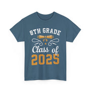 8th Grade Class of 2025 Graduation T-Shirt – Proud Graduate Tee with School Year Print for Students