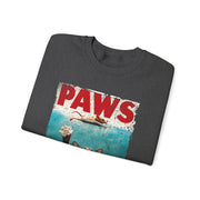 Humorous Cat Chasing Mouse PAWS Parody Sweatshirt  Funny Gift for Fans