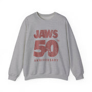 Jaws 50th Anniversary Sweatshirt, Movie Logo Front Back Design, Unisex Apparel