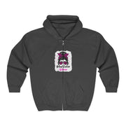 Breast Cancer Awareness Leopard Print Zip Hoodie for Women