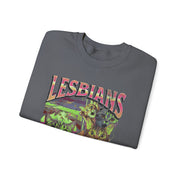 Lesbians Eat What Funny Cat Pun LGBTQ Pride Sweatshirt Unisex Apparel