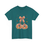 Coquette Bow Lace Pumpkin Thanksgiving Women's T-Shirt