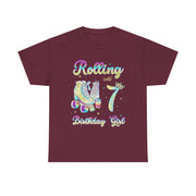 Roller Skating 7th Birthday Party T-Shirt Gift for Her