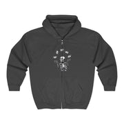 Funny Skeleton Juggling Ghosts Halloween Zip Hoodie Unisex