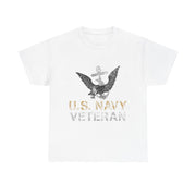 U.S. Navy Veteran T-Shirt – Bold Military Pride Tee with American Flag Graphic for Veterans and Patriotic Men