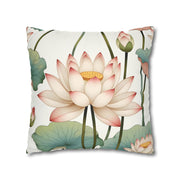 Elegant Floral Pillow Cover - Aesthetic Bedroom Decor - Housewarming Gift