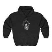 Funny Skeleton Juggling Ghosts Halloween Zip Hoodie Unisex