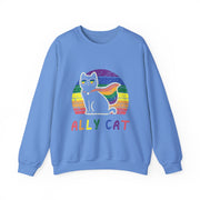 Funny LGBTQ Pride Ally Cat Rainbow Sweatshirt Unisex Gift