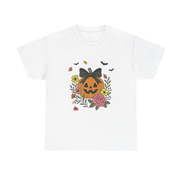Charming Pumpkin Floral Design Accent Joy T-Shirt - Unisex Apparel