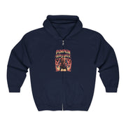 Halloween Norse Berserker Zip Hoodie - Nordic Mythology Pumpkin
