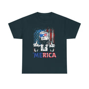 Funny Trump Merica American Flag Sunglasses 4th Of July Unisex Gift T-Shirt