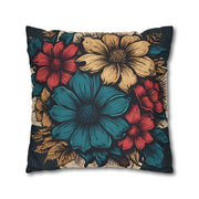 Boho Floral Pillowcase, Decorative Cushion Cover for Home, Cozy Living Room, Gift for Plant Lovers, Home Decor Essentials