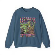 Lesbians Eat What Funny Cat Pun LGBTQ Pride Sweatshirt Unisex Apparel