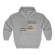 I Have Two Titles Dad And Grandpa Fathers Day American Flag Zip Hoodie Gift for Him