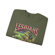 Lesbians Eat What Funny Cat Pun LGBTQ Pride Sweatshirt Unisex Apparel