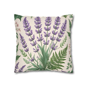 Classic Botanical Lavender & Fern Pillowcase for Home Decor