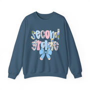 Second Grade Coquette Bow Pencil Back To School Sweatshirt | Cute Student Gift Unisex