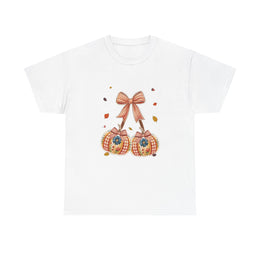 Coquette Bow Lace Pumpkin Thanksgiving Women's T-Shirt