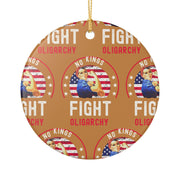 Vintage No Kings Fight Oligarchy Woman's Ornament